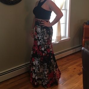 two piece prom dress